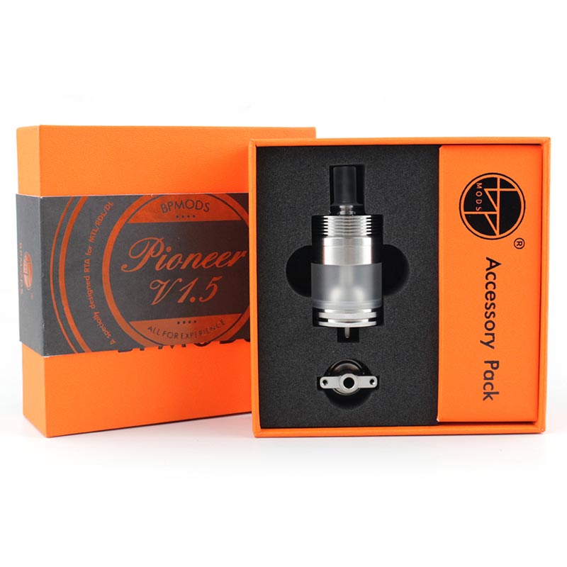 BP MODS Pioneer V1.5 RTA Atomizer 3.7ml (with MTL Chimney and 0.8mm Airflow Pin)