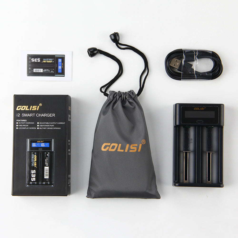 Golisi I2 Smart USB Charger with LCD Screen (2 Bay)