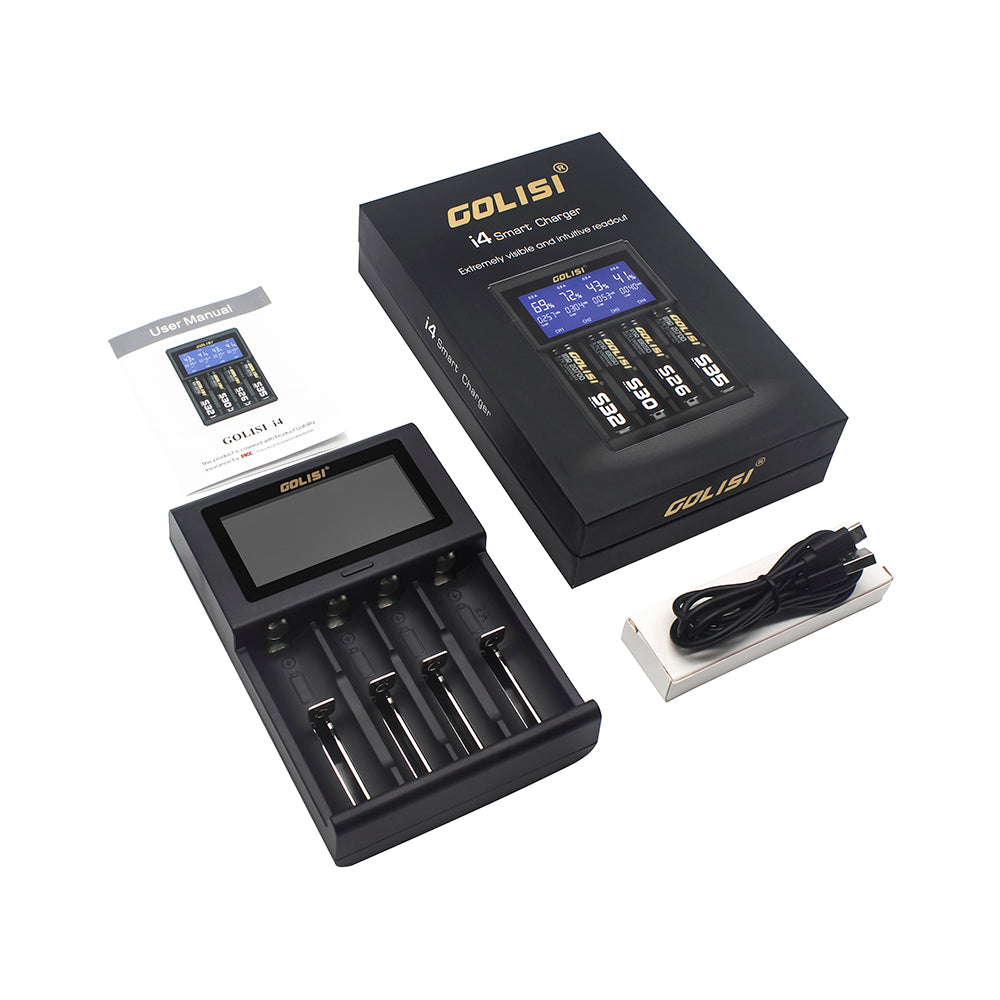 Golisi I4 Smart USB Charger with LCD Screen (4 Bay)