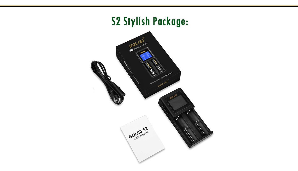 Golisi S2 Smart Charger with LCD Screen (2 Bay)