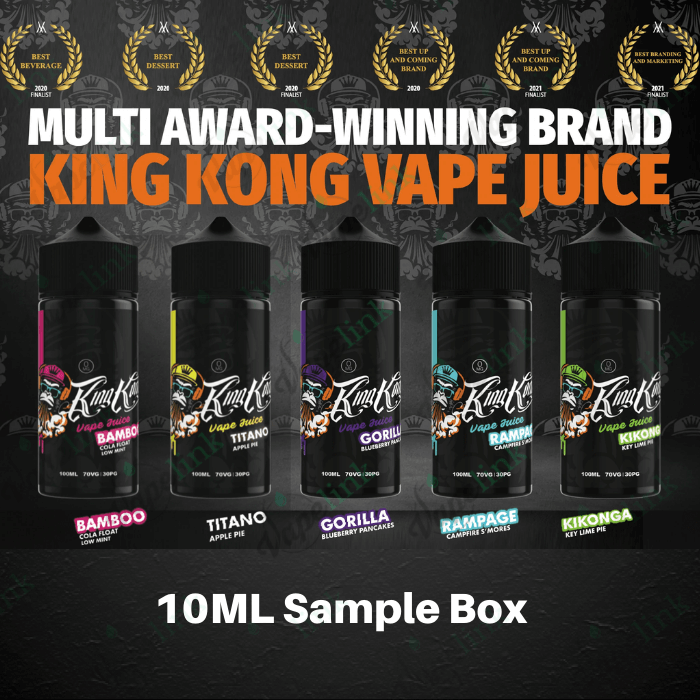King Kong Vape Juice - Sample Pack 10mL each (5 Flavours)