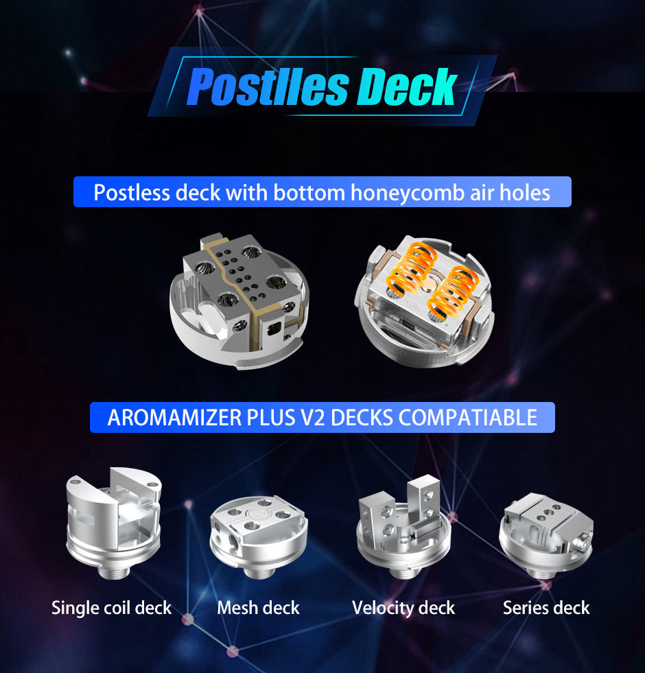 Steam Crave Aromamizer Plus V3 RDTA Postless deck